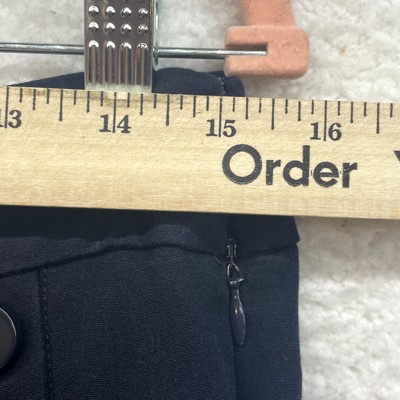 Cabi Pants Womens 6 Blue Mariner Trouser Dress Nautical Buttons Boot Cut Preppy - Picture 9 of 12